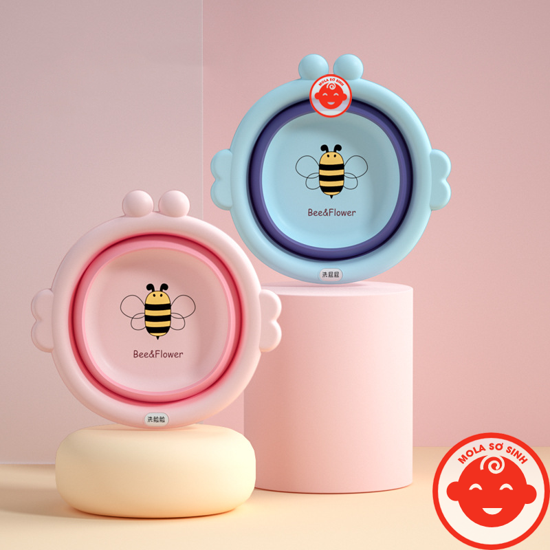 Chậu rửa mặt gấp gọn hình ONG cho bé