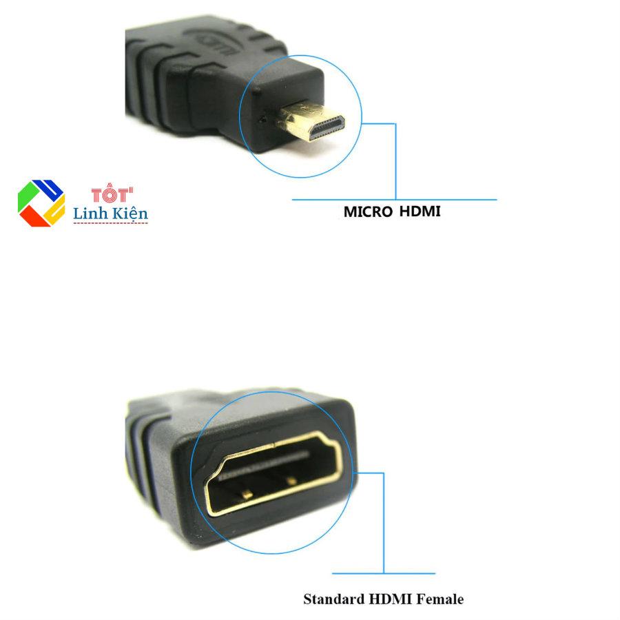 Đầu chuyển Micro HDMI sang HDMI - sử dụng Raspberry Pi 4