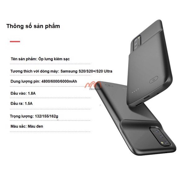 Ốp lưng kiêm sạc Samsung Galaxy S20 Plus hiệu Newdery