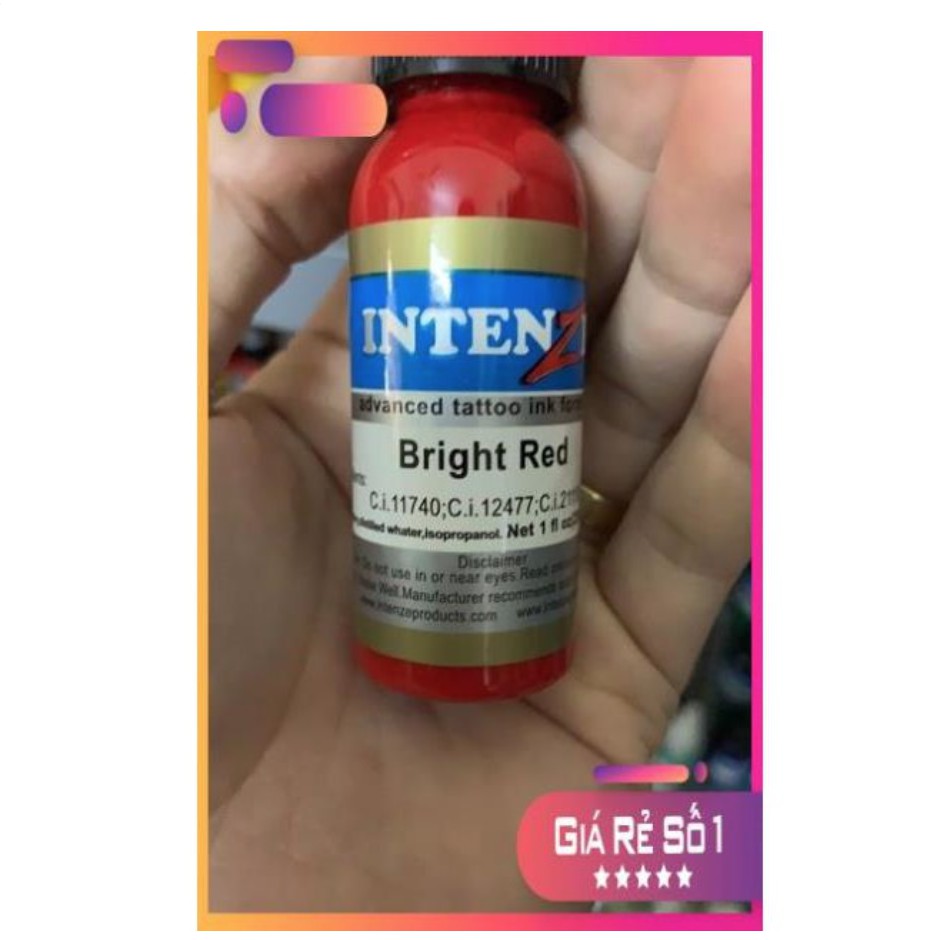 Mực Xăm Hình💗FREESHIP💗Mực Xăm Màu Đỏ Tươi -30ml