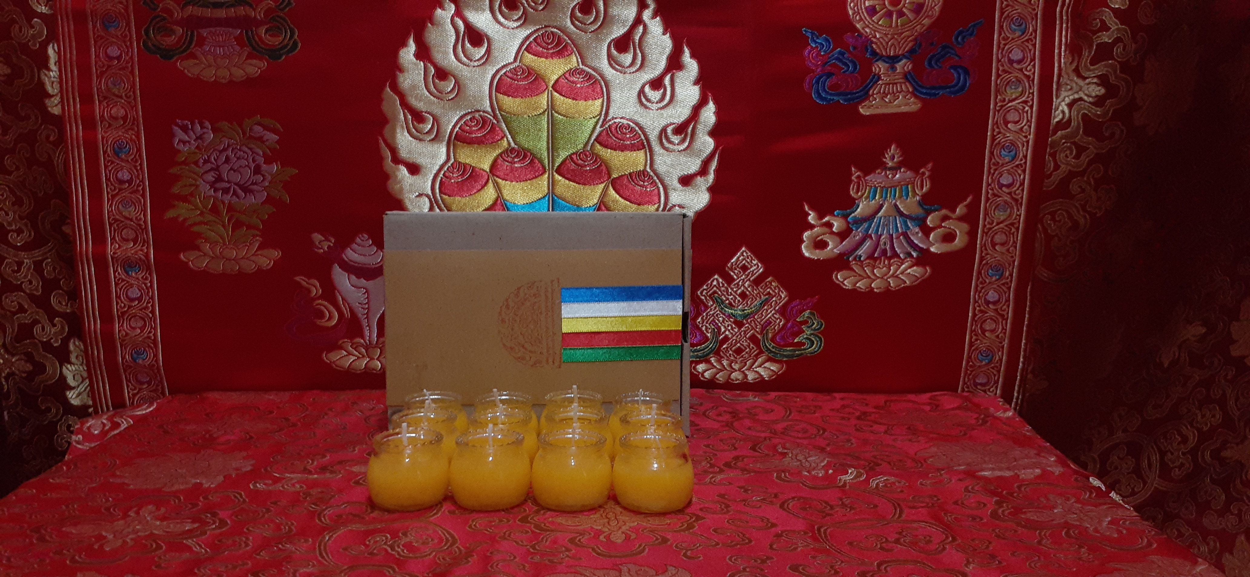Đèn bơ cúng Phật JVALA - hũ tài bảo
