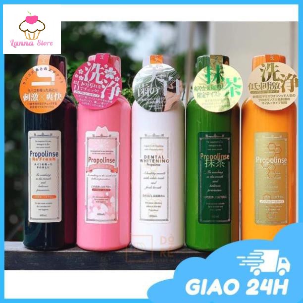 HCMNước súc miệng Propolinse chai 600ml đủ 5 loại - Nhật Bản
