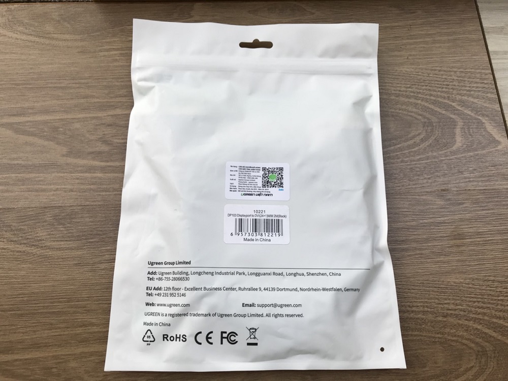 Cáp Chuyển Displayport To DVI 24+1 Dài 2m Ugreen 10221
