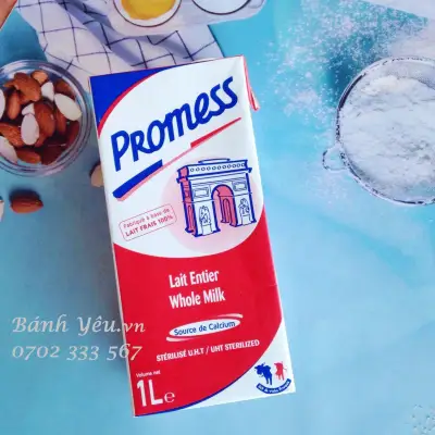 Sữa tươi nguyên kem Pháp PROMESS 1L