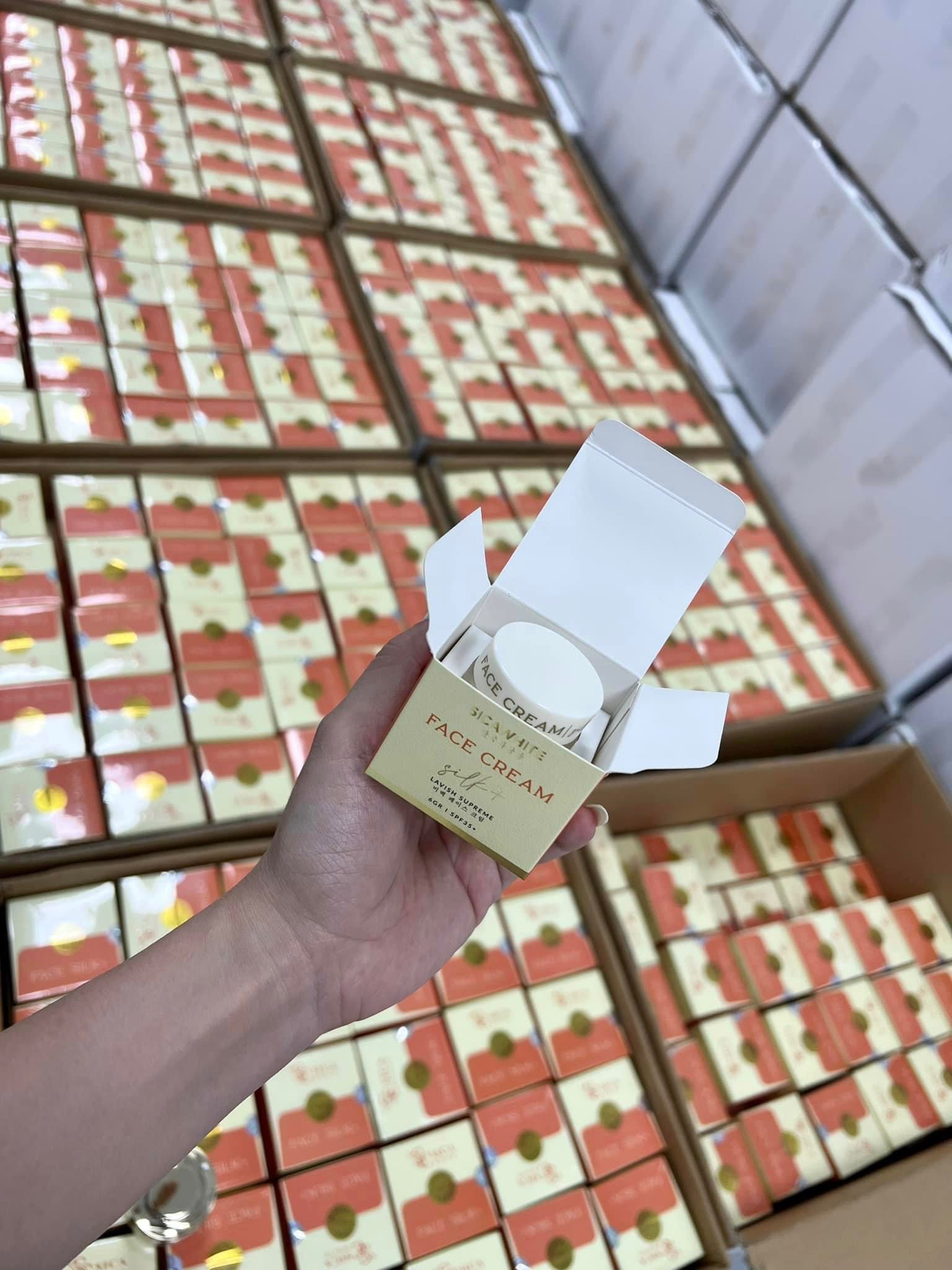 [CHÍNH HÃNG] Kem face Lụa Mini 6Gram - Face Lụa dưỡng da tinh chất cá tằm vàng, face Silk sica white