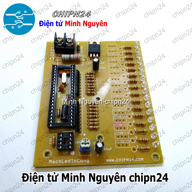[1 cái] (A39) Mạch led 16 cổng tùy biến - HH000023