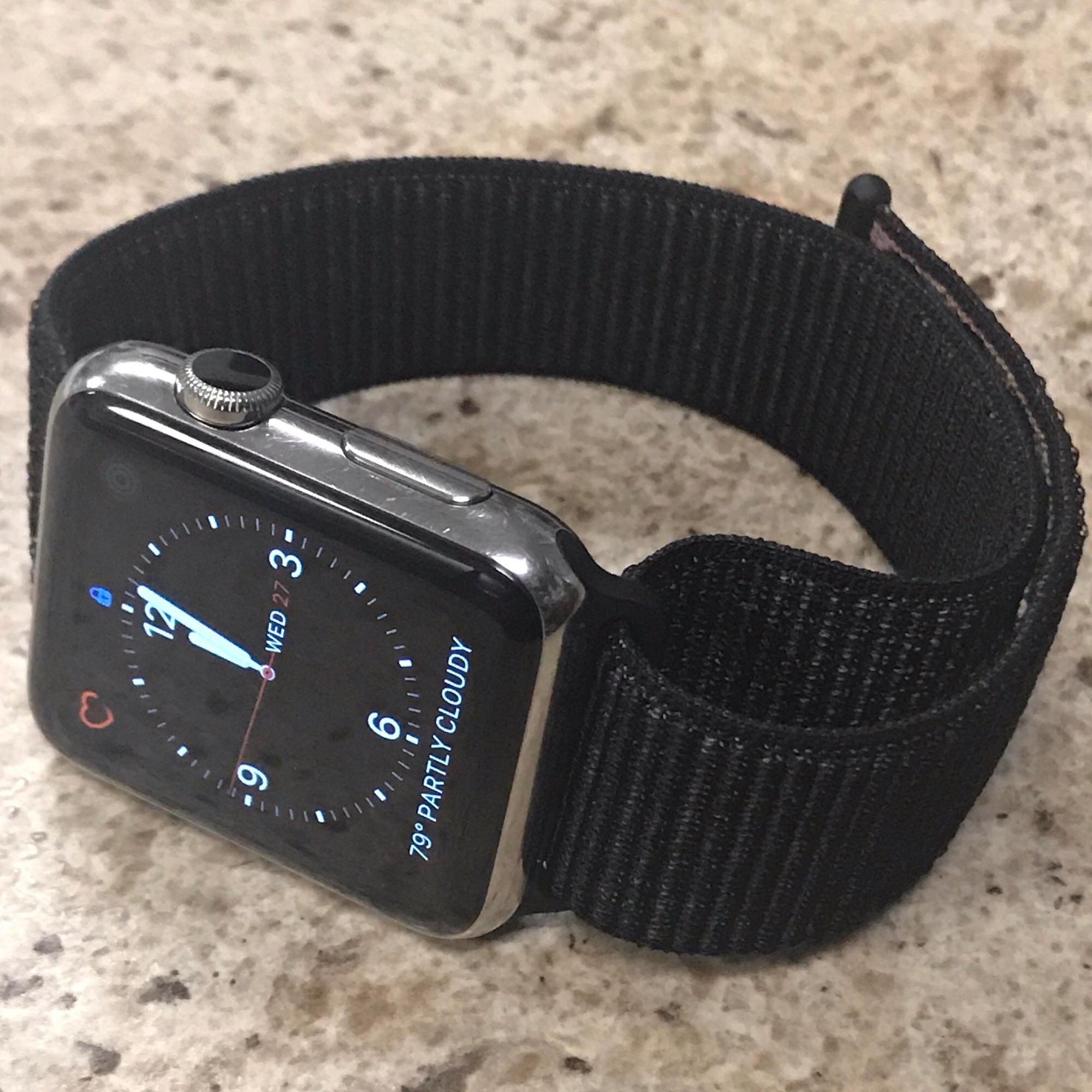 Dây Nylon Apple Watch Sport Loop Black (không kèm mặt đồng hồ)