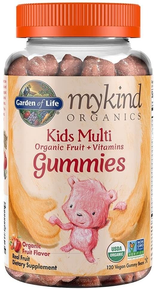 Hũ 120 viên kẹo vitamin - trái cây organic cho bé garden of life mykind kids gummy