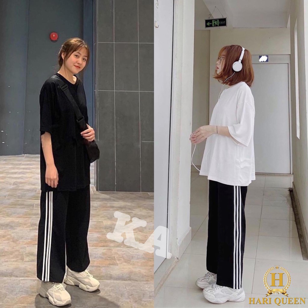 Sét áo phông trơn + quần ống rộng 3 sọc cá tính HARI0520 1, sản phẩm có mẫu mã đa dạng, có chất liệu đảm bảo tốt, bền, đẹp