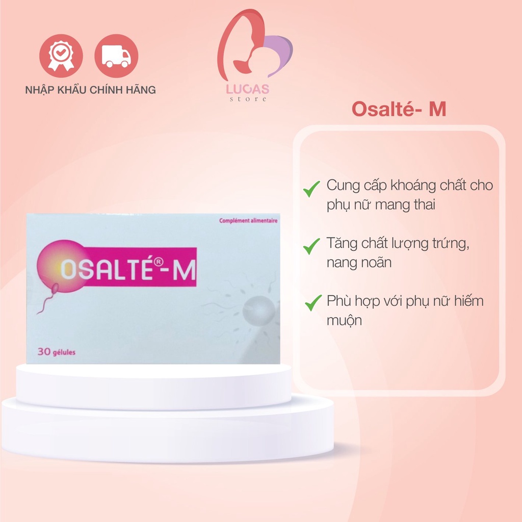 Thực phẩm bảo vệ sức khỏe osalté- m hộp 30 viên nang cứng - tp026