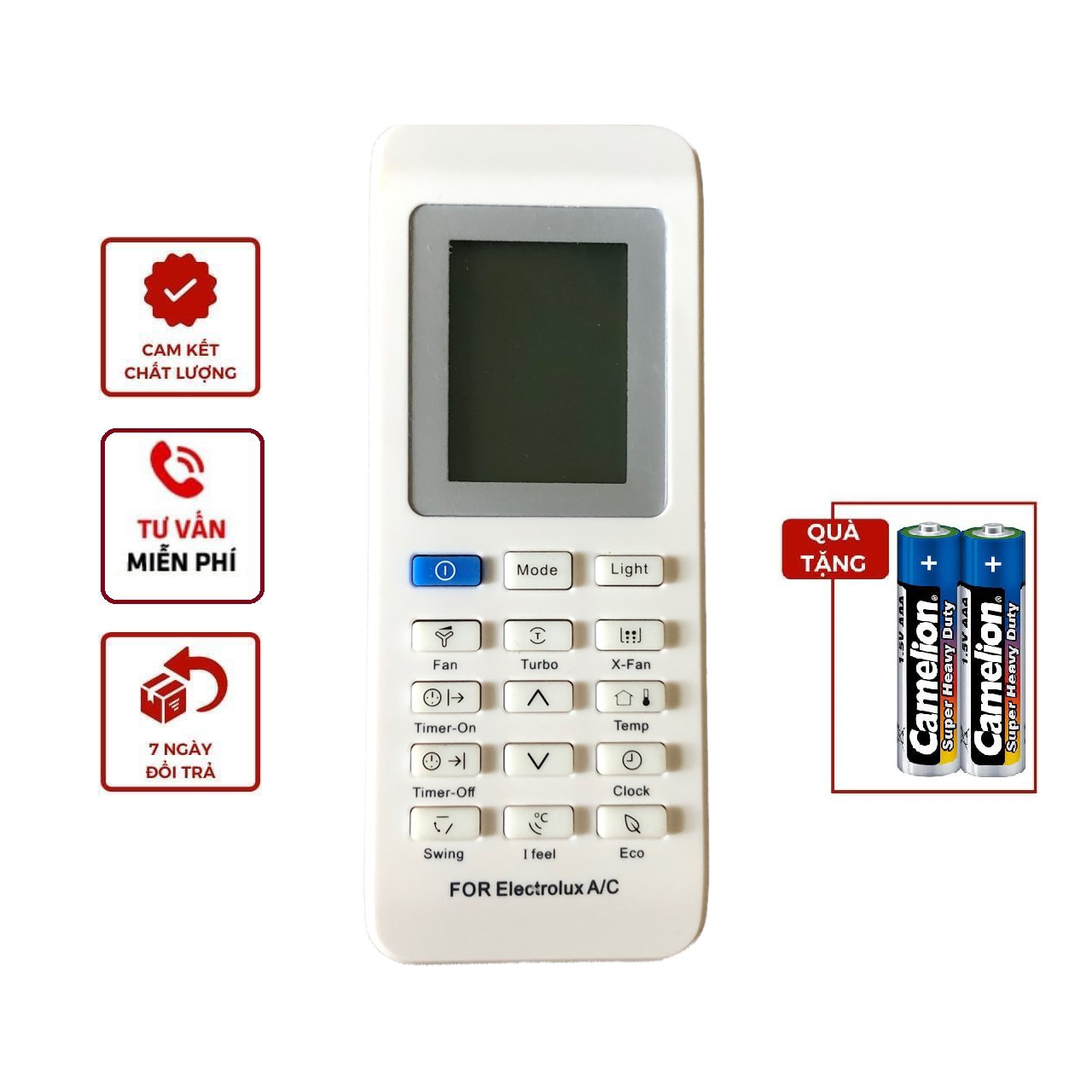 Điều khiển điều hòa Electrolux 2 chiều- Remote Điều khiển điều hòa Electrolux 2chiều - đầu bấm Điều khiển điều hòa Electrolux 2 chiều