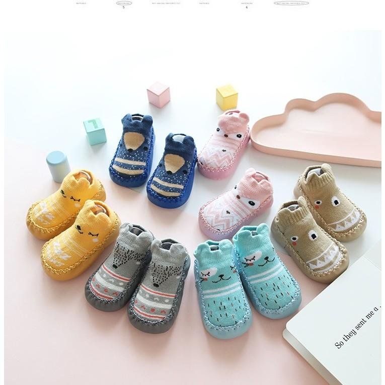 Giầy Tập Đi Chống Trượt Đế Da Cho Bé