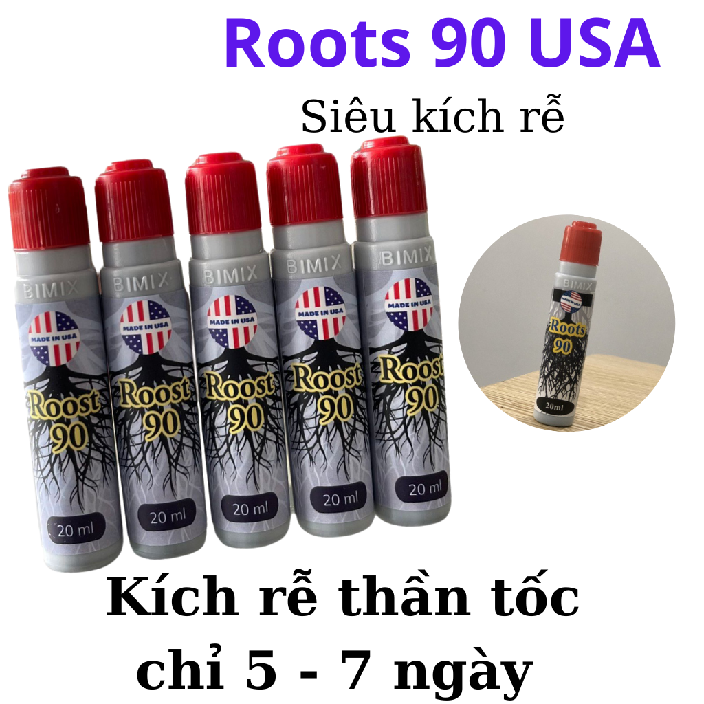 Combo 1 vỉ (5 lọ) Phân bón kích rễ Roots 90 USA 20ml