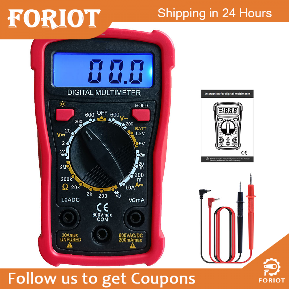 SHXZ diymore Digital Multimeter DC AC Voltmeter Ohm Volt Amp Test Meter and Continuity Test Diode Voltage Tester for Battery Test