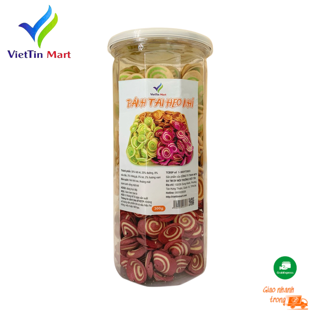 300g Bánh tai heo nhí giòn ngon (lon pet)