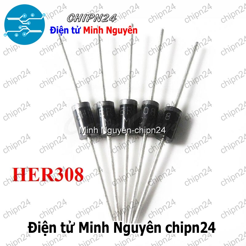 [10 con] Diode HER308 DIP 3A 1000V - HH006031
