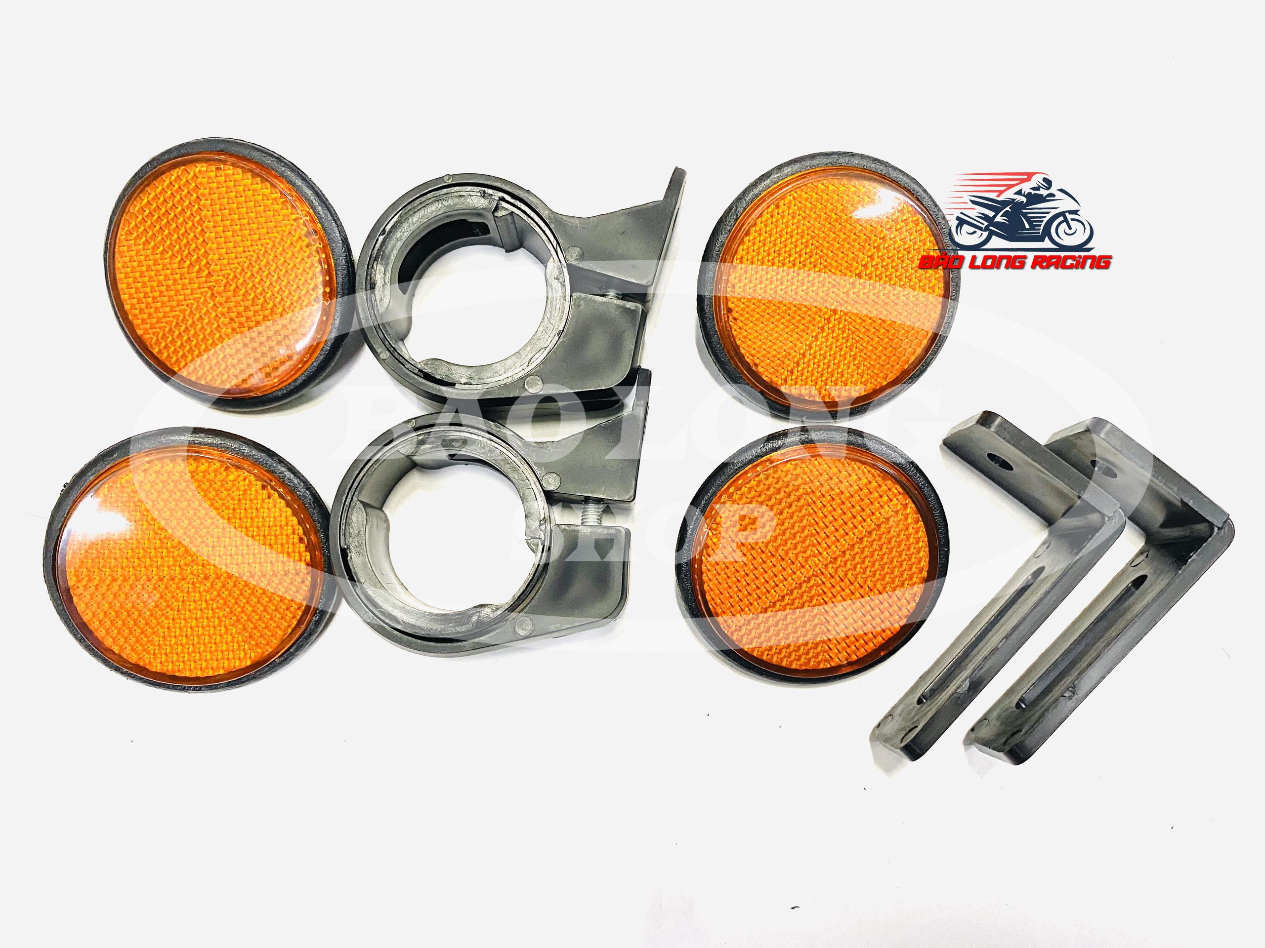Cặp Mắt mèo phản quang trước sau Pass Vòng phuộc Siêu Rẻ (màu Vàng),Sản Phẩm Chất Lượng, Dành Cho Bạn.