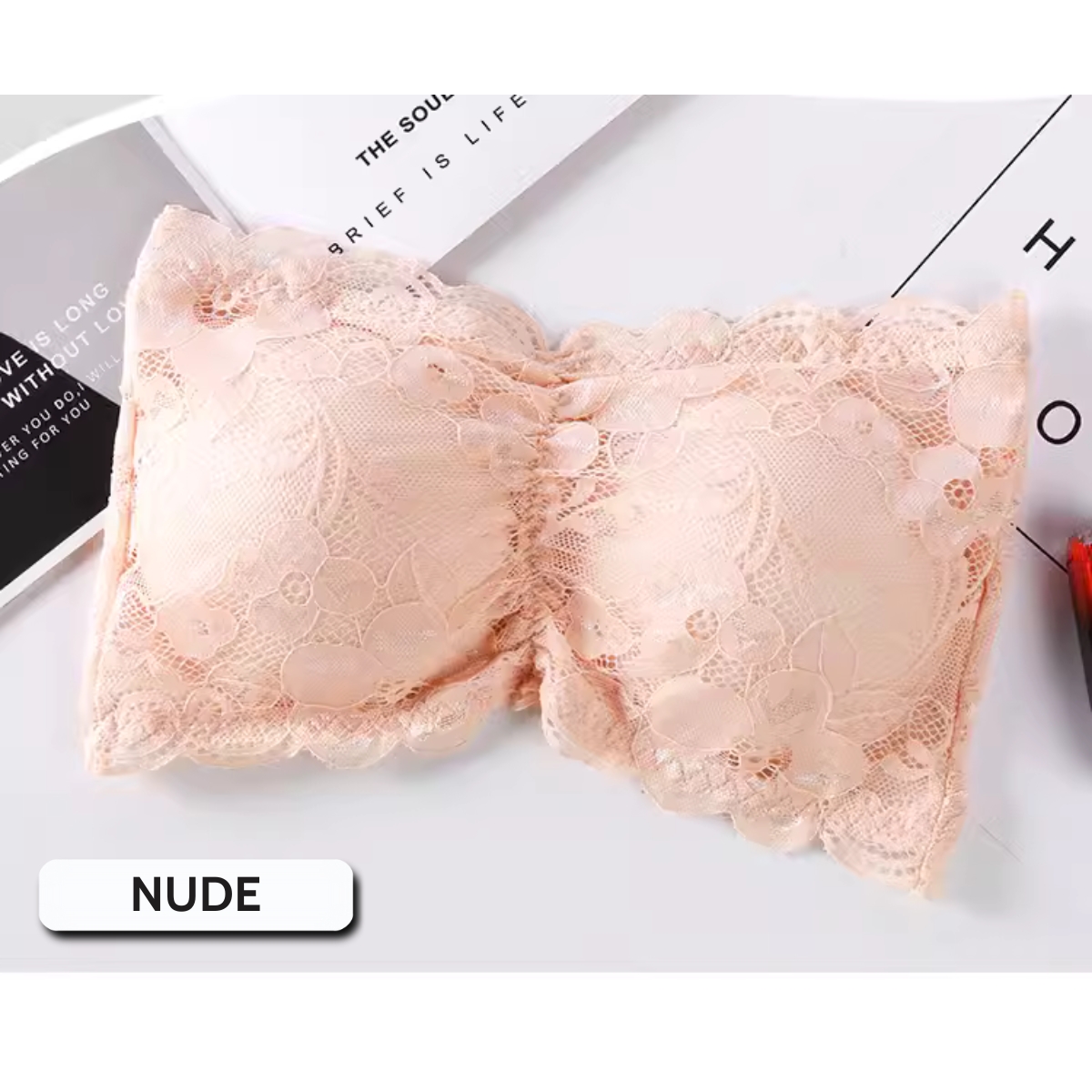 Áo bra kiểu ren không dây, cài sau có mút mềm mại nhinaa store a5949