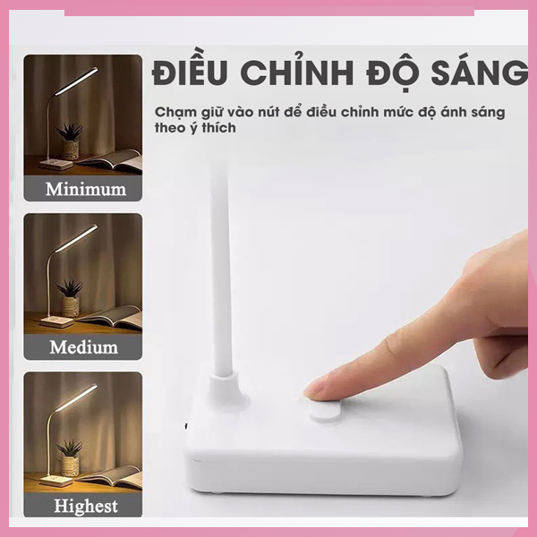 Đèn học, đèn bàn học tích điện chống cận DH06