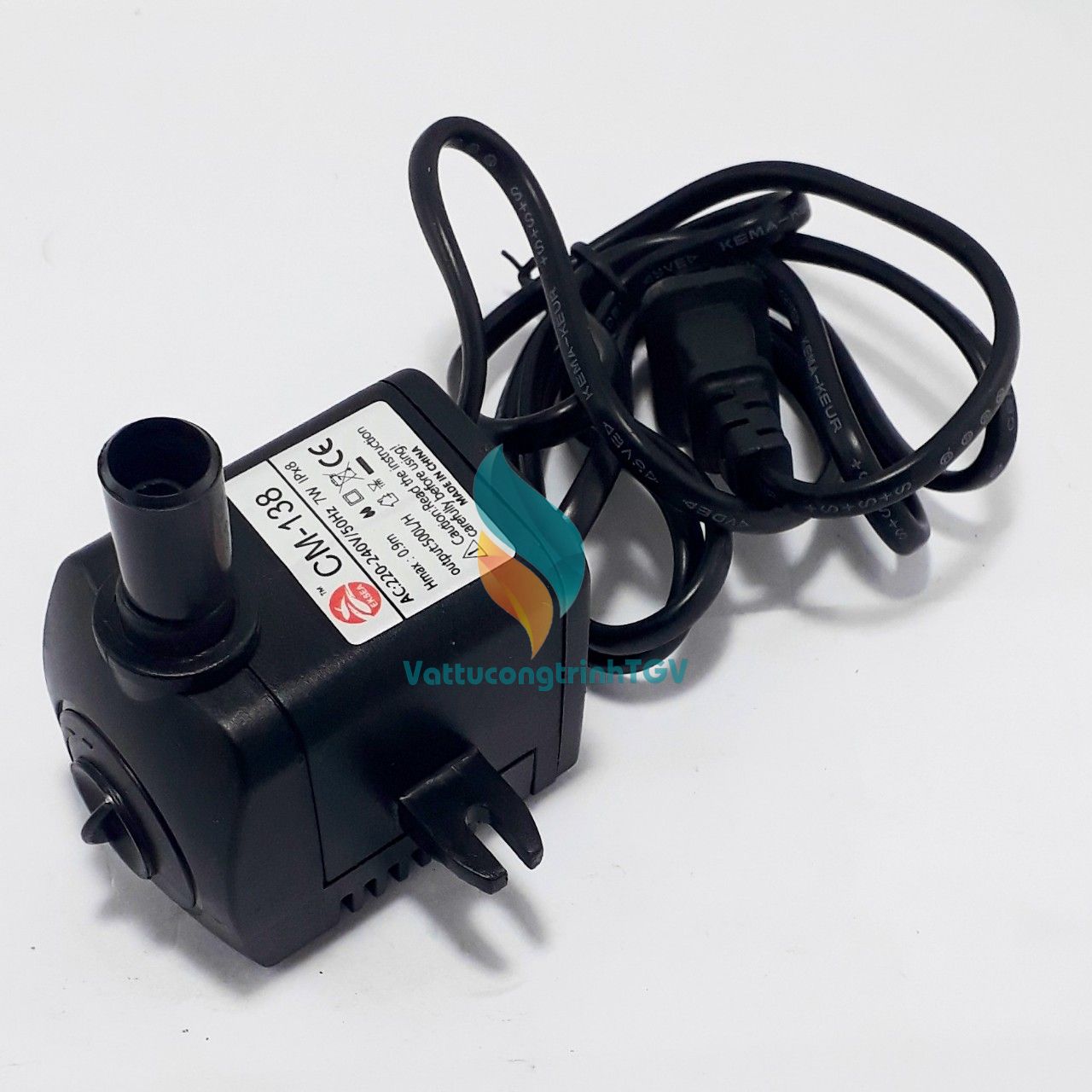 Bơm chìm mini CM-138 220v-7w loại có chỉnh áp cho bể cá, quạt hơi nước