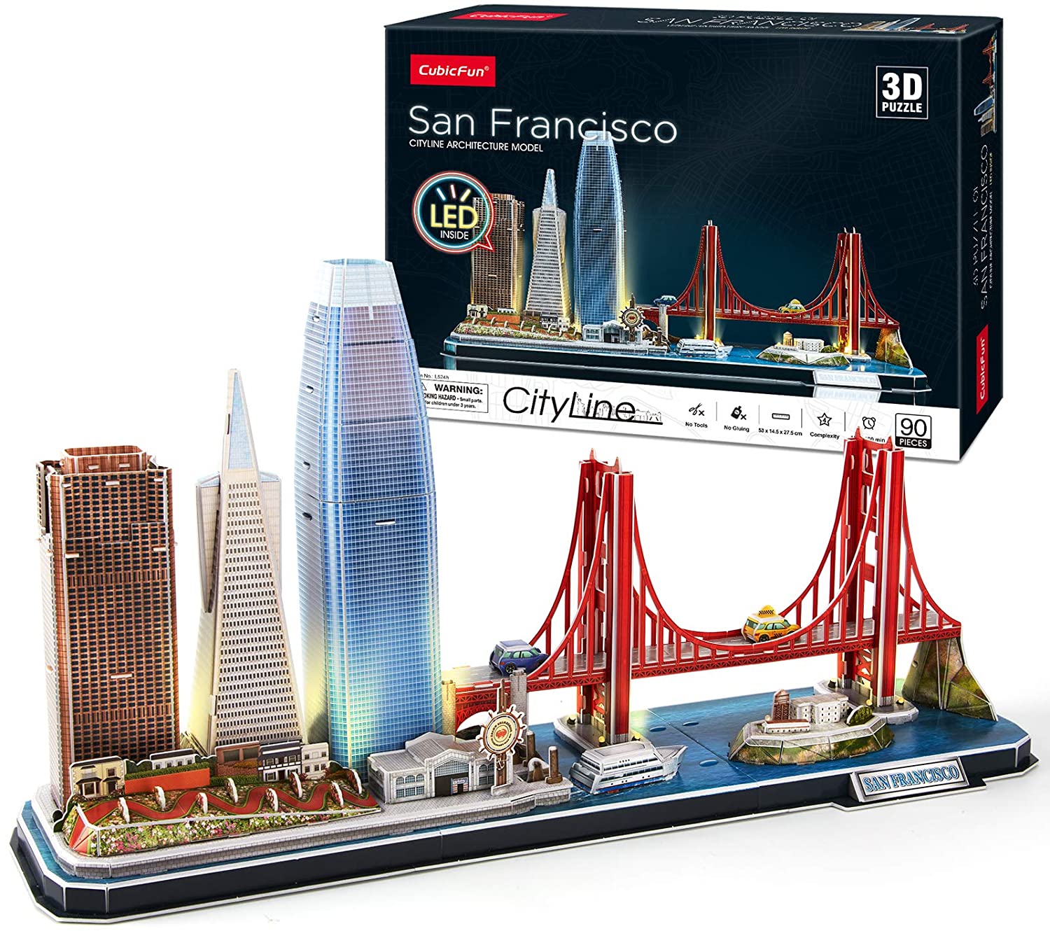 Mô Hình Giấy 3D CubicFun - Led Cityline San Francisco L524h
