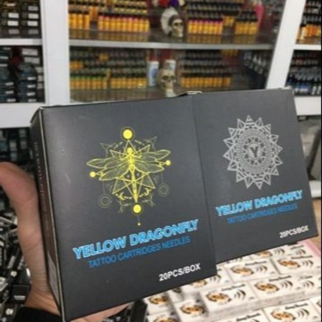 Kim xăm Pen 11RL đi nét Yellow Dragonfly ( 20 kim / 1 hộp )