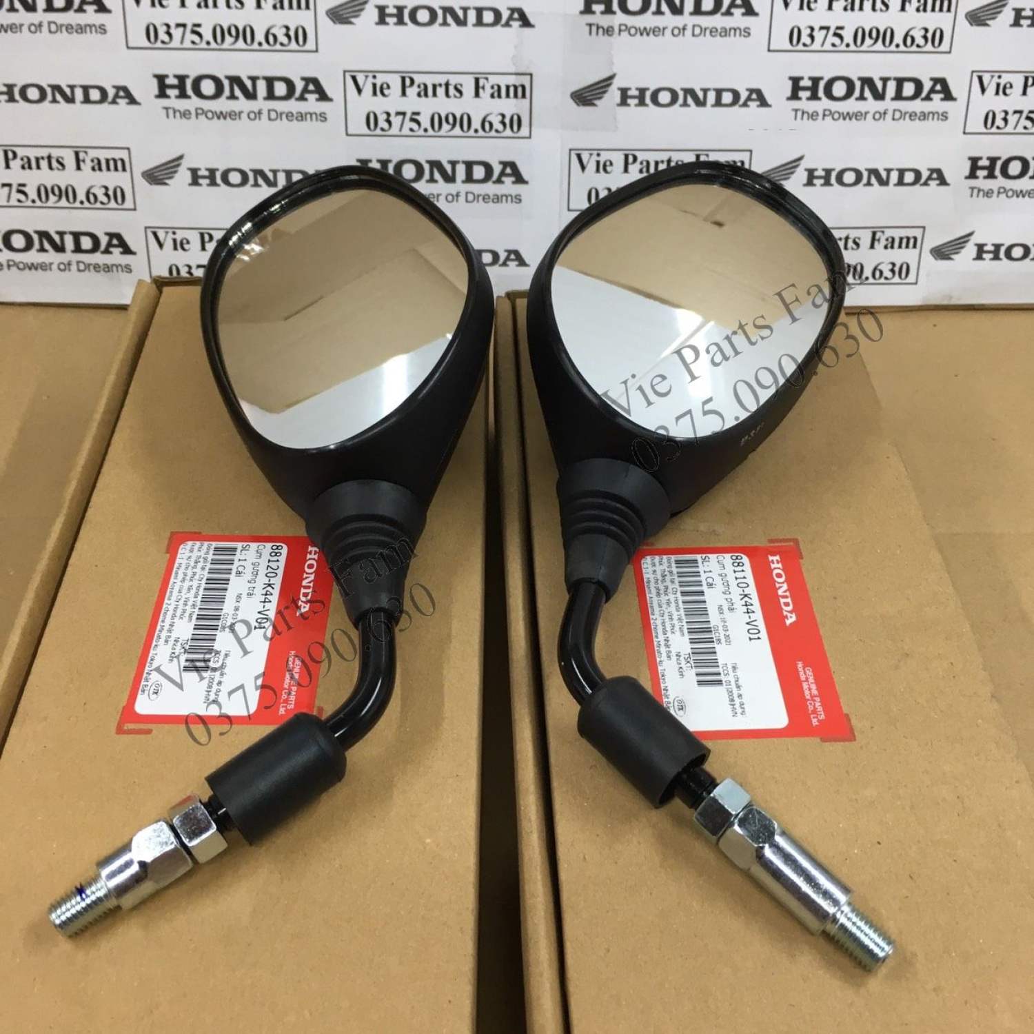 Bộ gương kính chiếu hậu vision 2015-2016-2017-2018-2019- 2020 chính hiệu honda