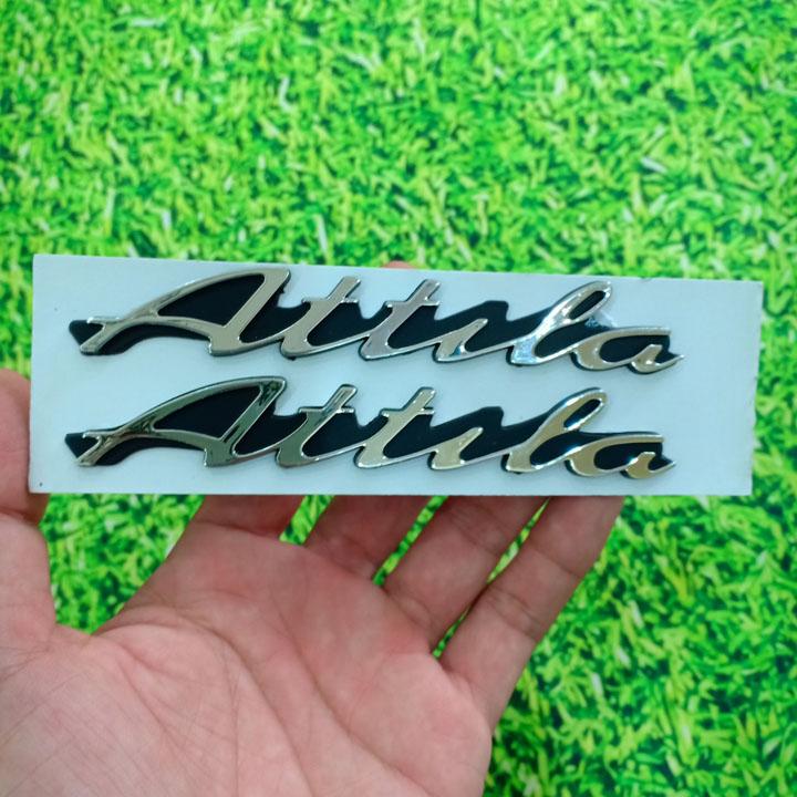 Trọn bộ tem nổi dành cho xe ATILA màu BẠC với chất liệu cao cấp - bóng bảy trang trí xe đẹp như mới G269