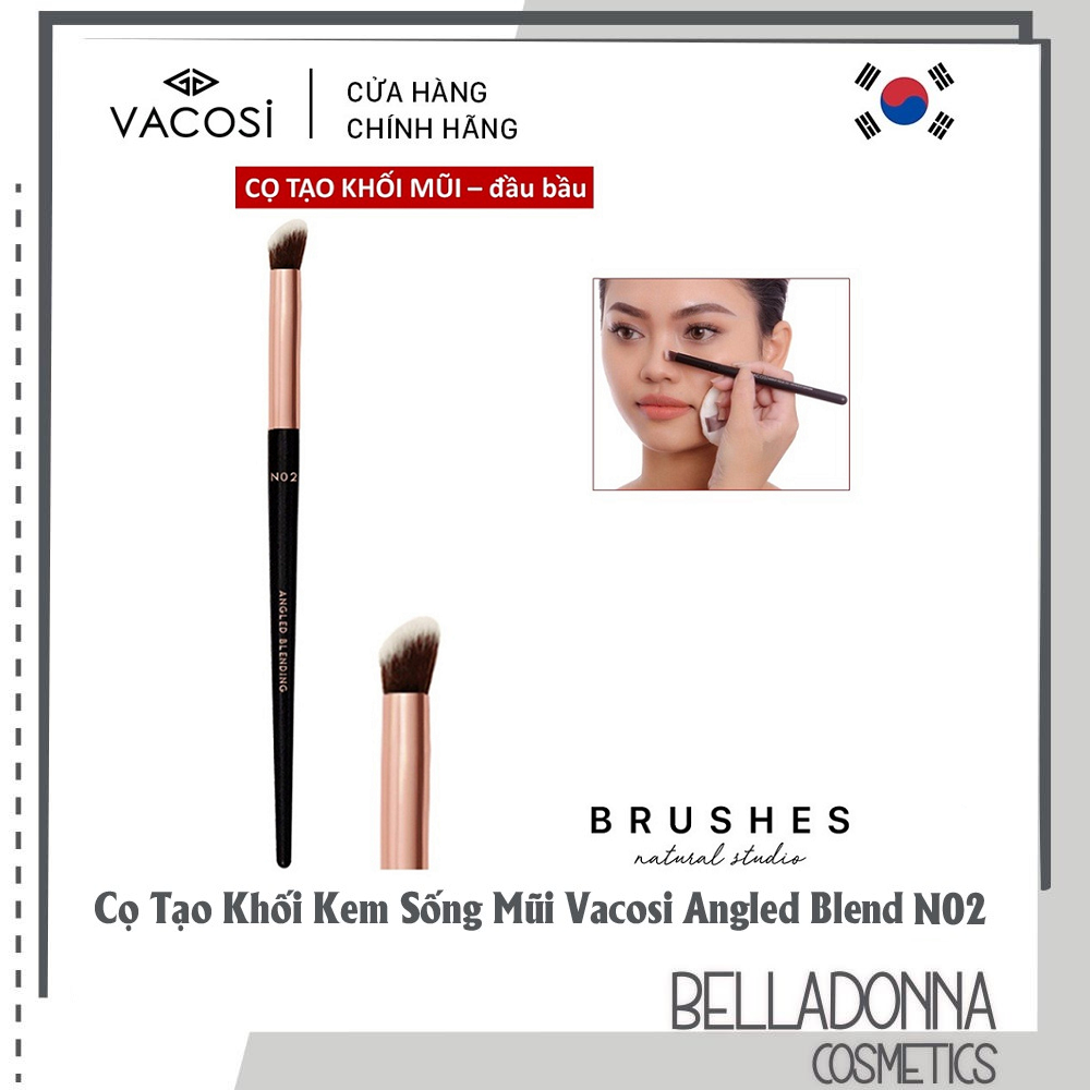 Cọ tạo khối kem sống mũi vacosi angled blend blush brush n02