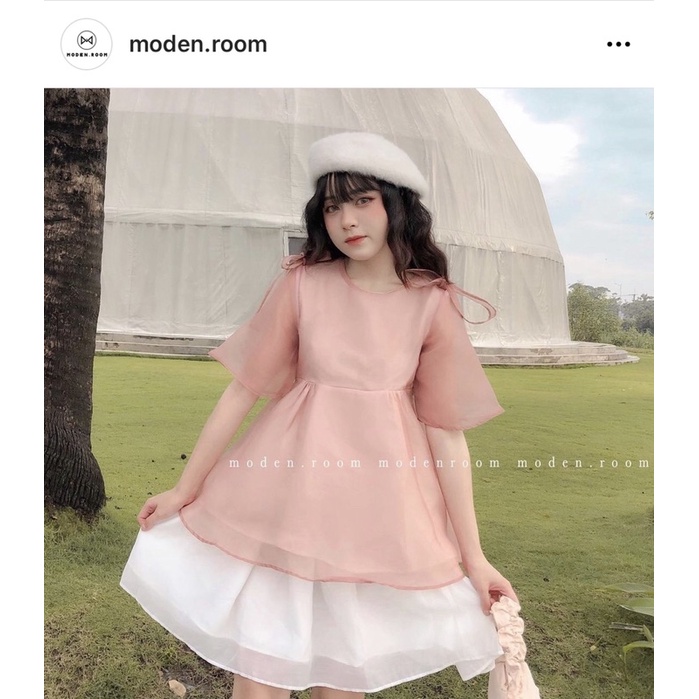 áo babydoll cam đất lotus moden.room