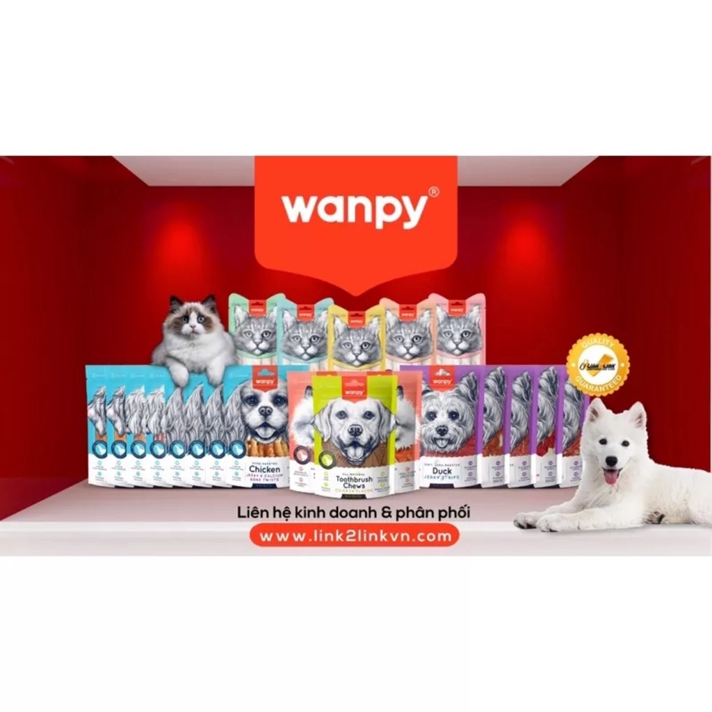 Snack Wanpy cho chó gói 100g