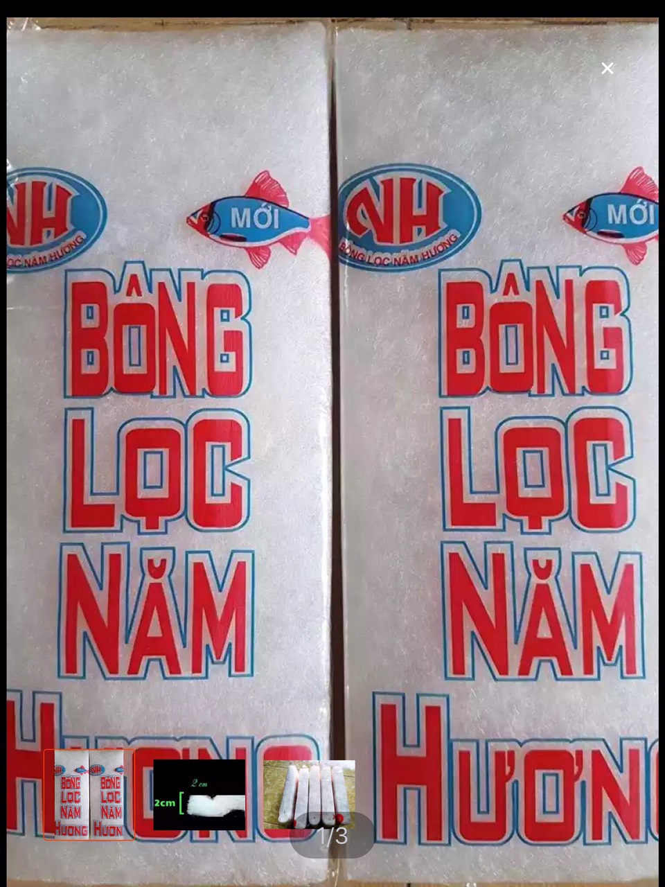 Combo 2 bịch bông lọc hồ cá - bông lọc bể cá