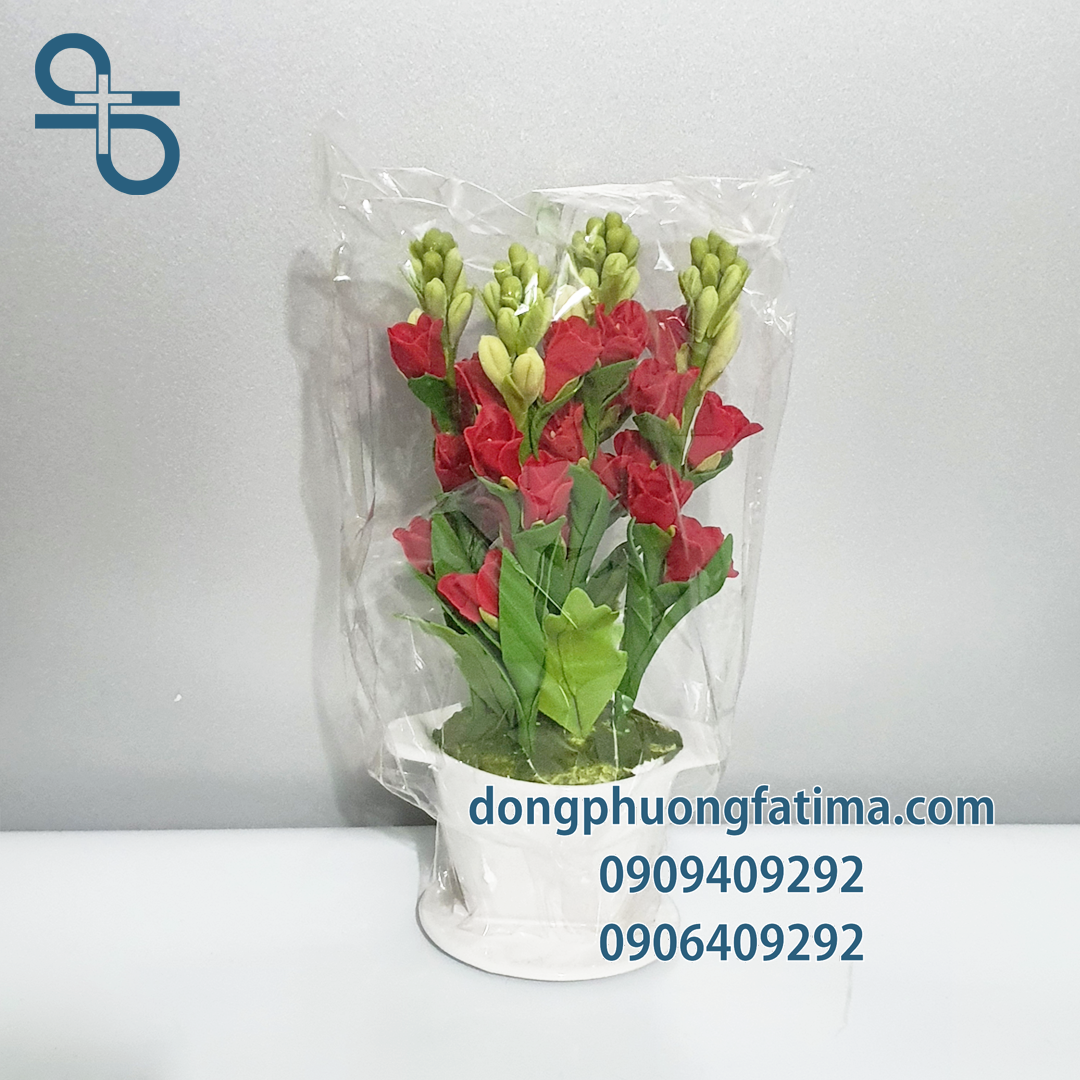 Chậu Hoa Huệ Đất Sét (Lớn)
