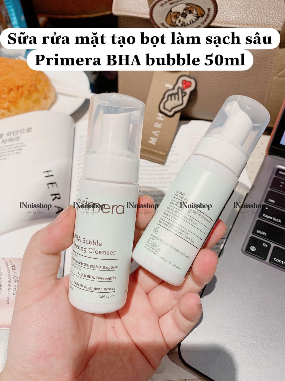 Sữa rửa mặt tạo bọt primera bha bubble peeling cleanser 50ml
