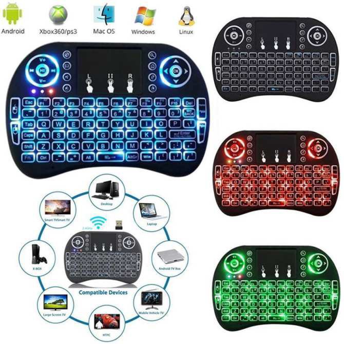 (Siêu Hot)Bàn phím kiêm chuột bay I8 FRO (Có đèn nền Led) dành cho Android TV box, Smart TV, Laptop( CÓ KÈM PIN SẠC 5C)