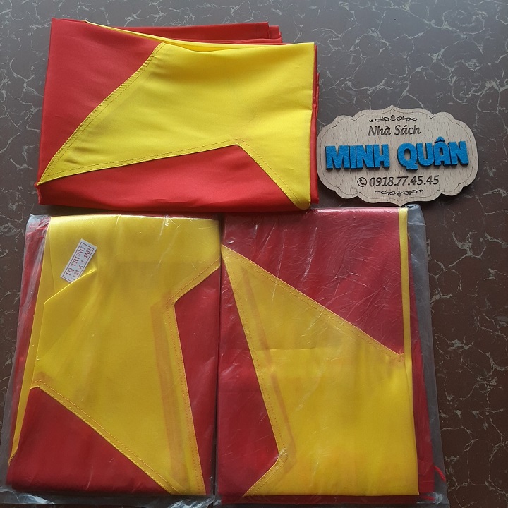 Cờ đỏ sao vàng/ cờ Tổ quốc size 1x1,5met vải phi lụa