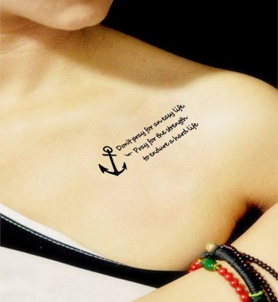 Hình xăm dán mỏ neo kích thước 6 x 10 cm, họa tiết tinh xảo, 100% như xăm thật