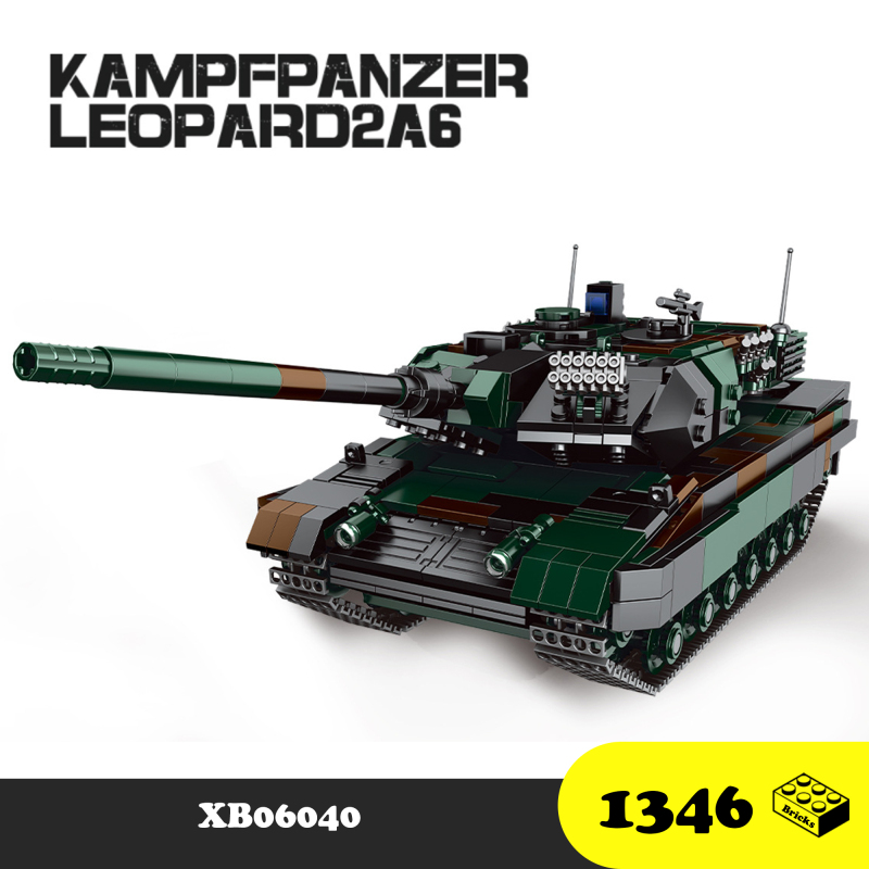 Đồ chơi Lắp ráp Xe Tăng Đức Leopard 2A6, Xingbao XB06040 Xếp hình thông minh, Chất nhựa ABS an toàn, Sách hướng dẫn chi tiết