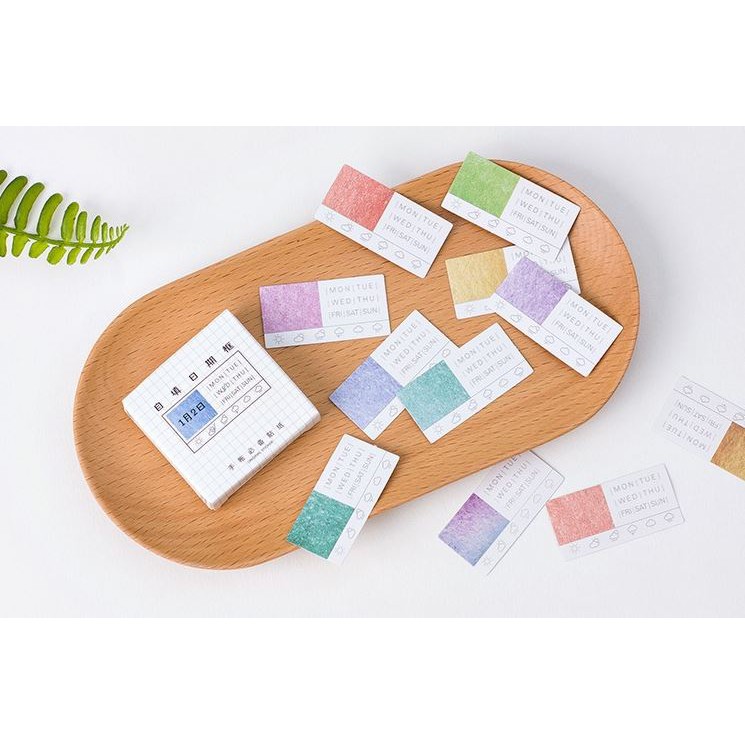Bộ 45 sticker nhãn dán ghi nhớ ngày tháng e66