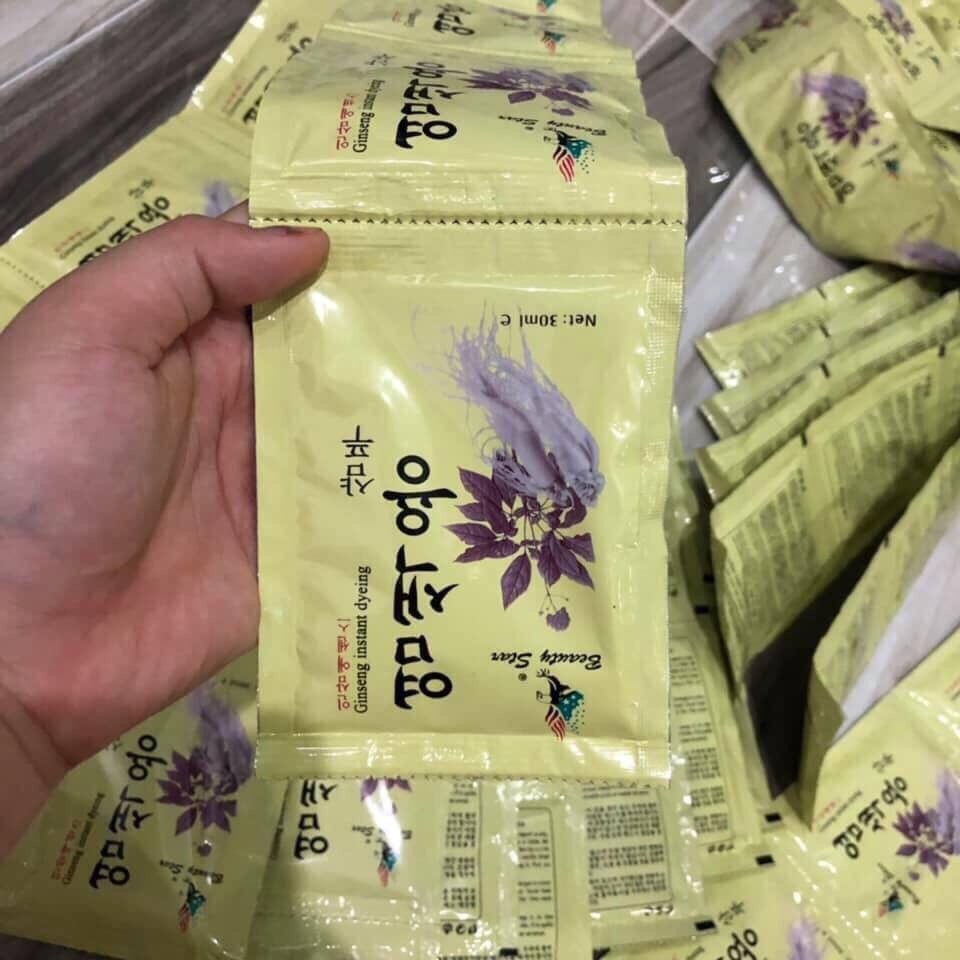 DẦU GỘI Thảo dược GINSENG INSTANT DYEING (hộp 10 gói)
