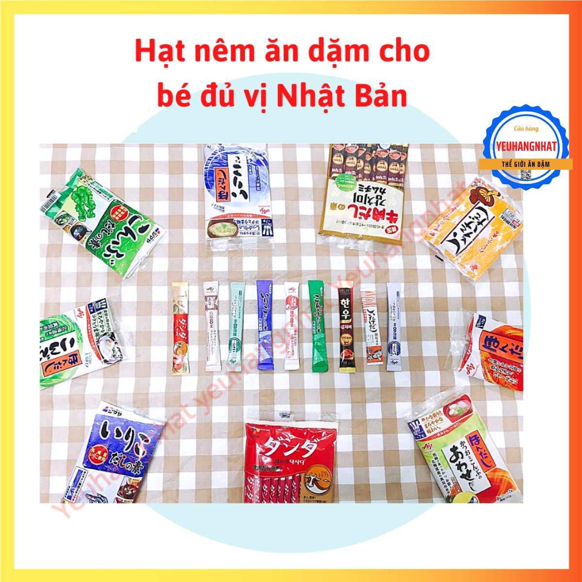 Hạt nêm tách gói lẻ - Hạt nêm cho bé Nhật bản [Gemie Store]