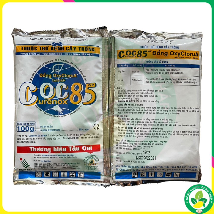 Thuốc Trừ Bệnh Cây Trồng Curenox COC 85WP (Gói 100g)