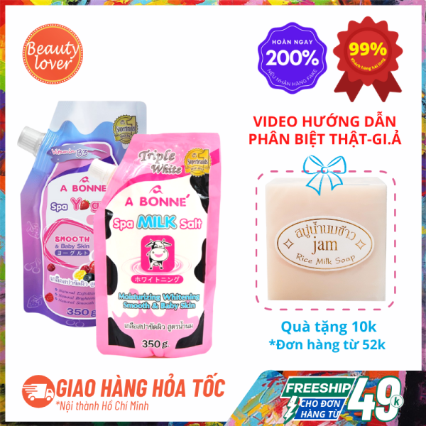 Muối Tắm Sữa Bò Thái Lan A Bonne Dưỡng Trắng 350g – Beauty Lover Tẩy Tế Bào Chết Body, Dưỡng Trắng Da nhập khẩu