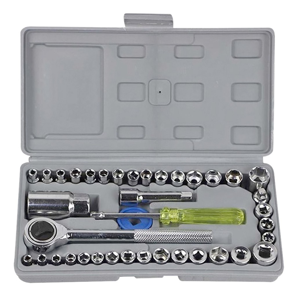 Bộ Khẩu Mở Siết Ốc 40 Chi Tiết, ĐA NĂNG CHẤT LƯỢNG CAO, tháo lắp mọi chi tiết xe đạp xe máy oto 1 cách dễ dàng,chất liệu inox không rỉ, CỰC CỨNG CÁP. GIẢM GIÁ MÙA DỊCH -50%( BẢO HÀNH 1 ĐỔI 1)