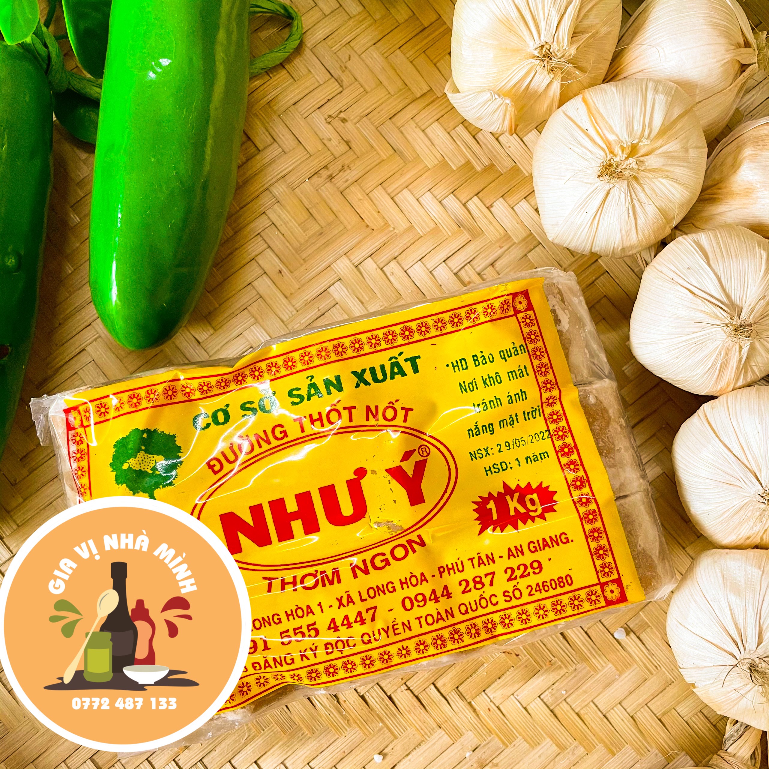 Đường thốt nốt như ý - trọng lượng 1kg