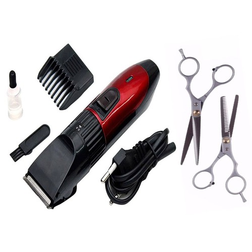 Tông đơ cắt tóc trẻ em Kemei 730 và 2 cây kéo cắt tỉa tặng kèm