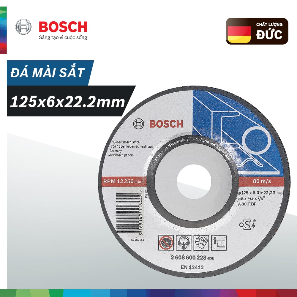 Đá mài Bosch 125x6x22.2mm (sắt) 2608600263