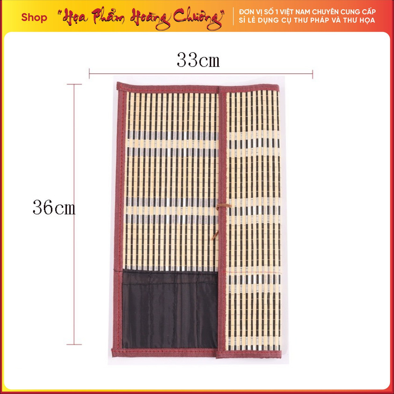 Mành cuốn bút lông thư pháp thư hoạ cở lớn 32x36cm