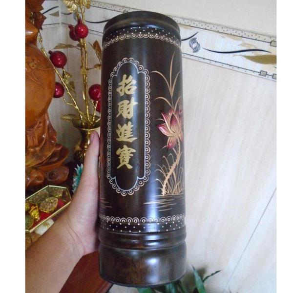Ống đựng nhang gỗ cao 22cm