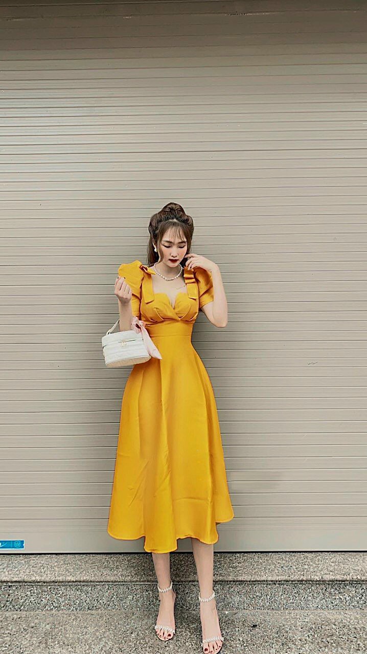 Đầm dài tay phồng bigsize 60-90kg có size